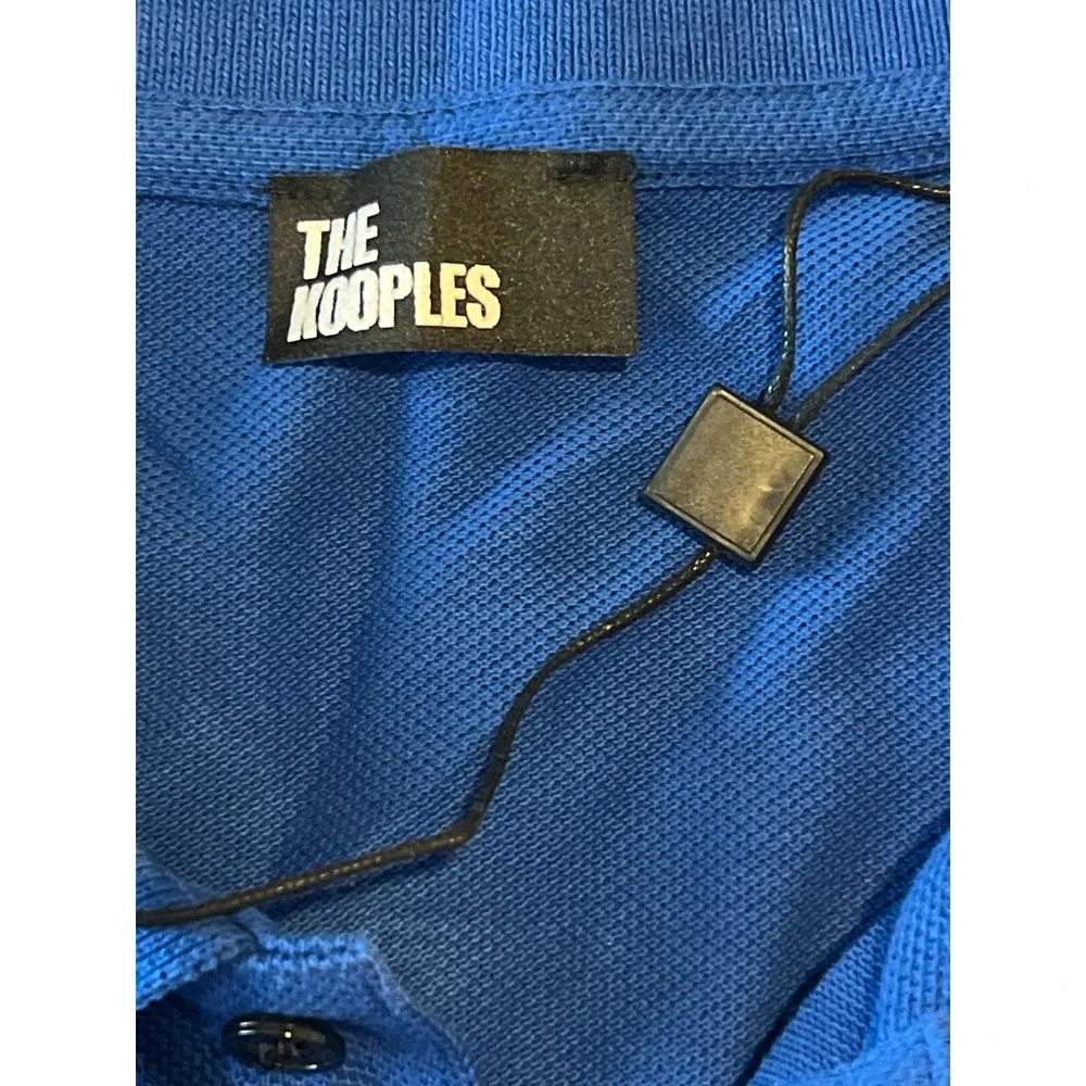 The Kooples‎ Mens Royal Blue Pique Polo Shirt Tipped Collar HPOC26007K Size M
